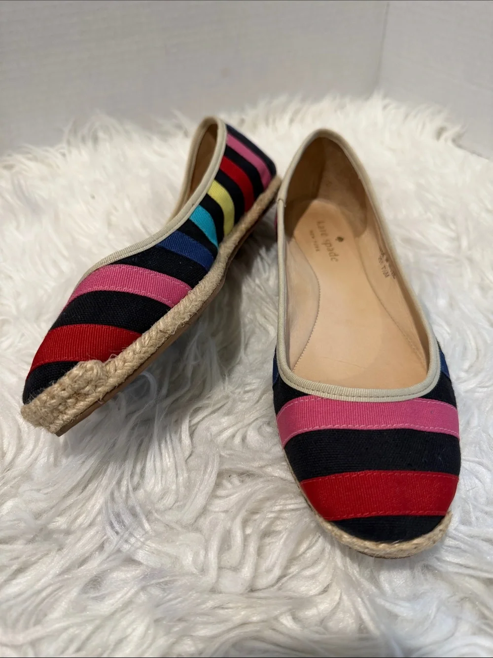 Kate Spade New York Multicolor Striped Espadrille Flats size 7.5